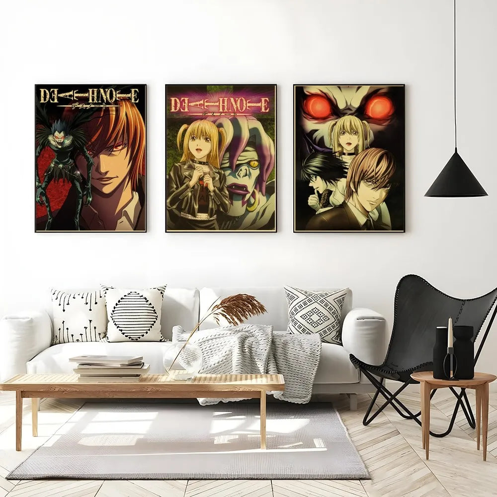 DEATH NOTE Poster Self-adhesive Art | Waterproof Sticker | Death Note