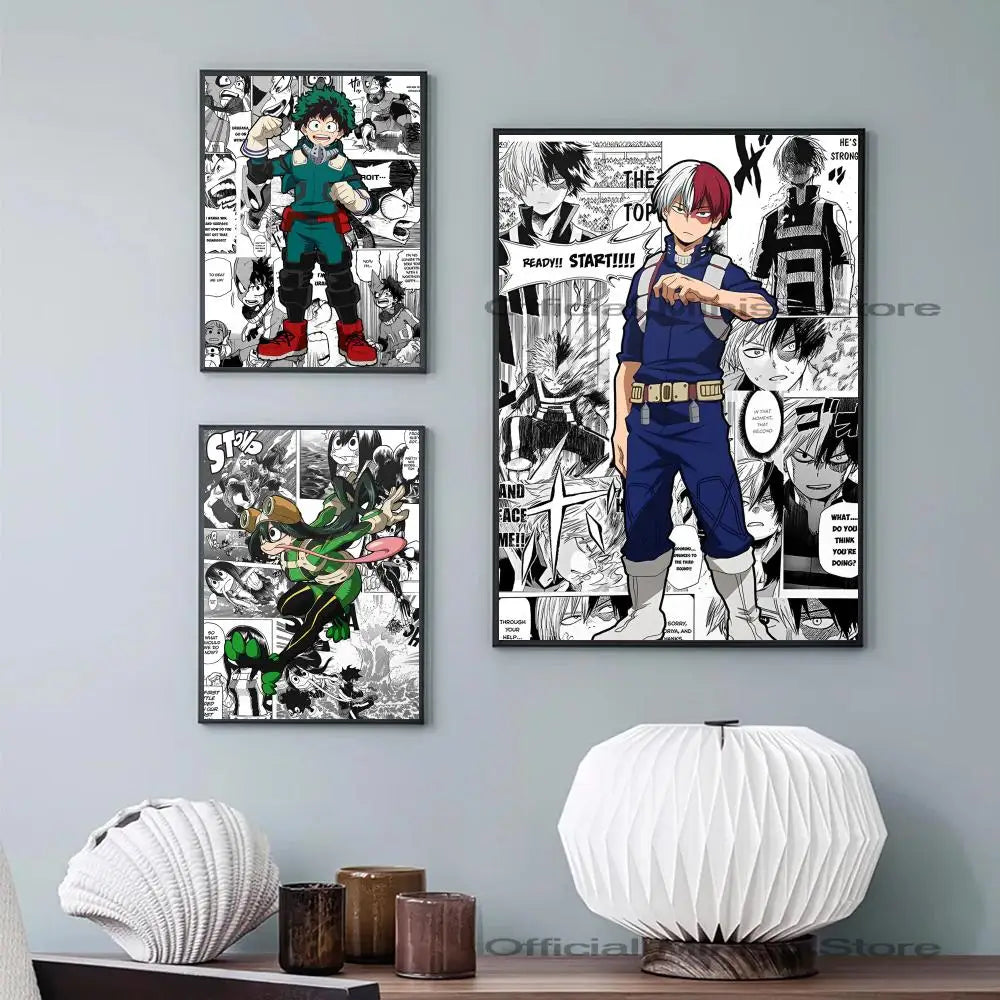 Japanese Poster Sticker | Self-adhesive | My Hero Academia