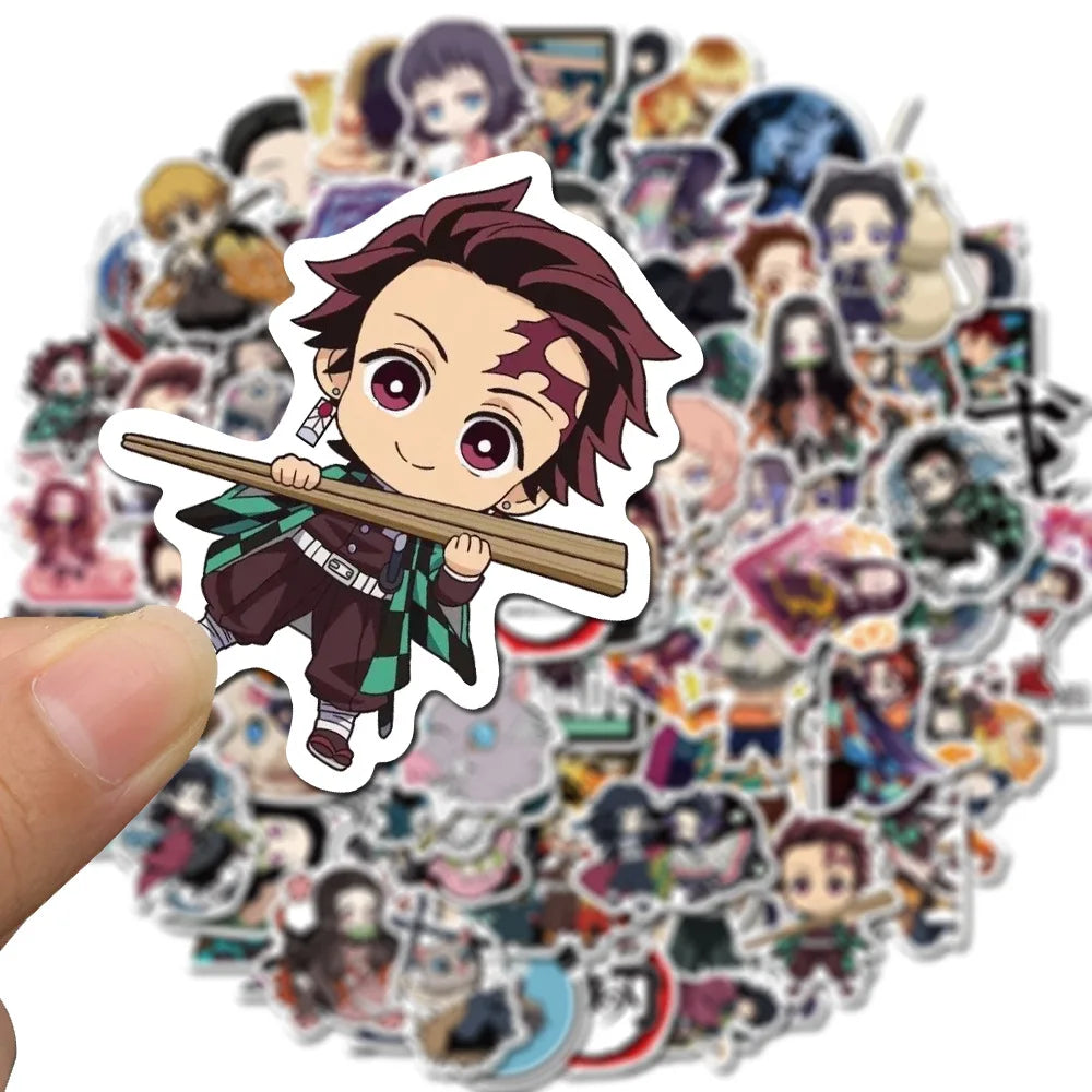 100pcs Demon Slayer Waterproof Stickers | Stickers | Demon Slayer