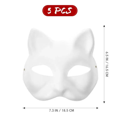 Mask Hand-painted Cat Fox Mask | Accessories | Demon Slayer