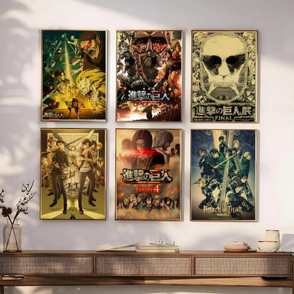 Attack On Titan Poster Stickers Art Wall Murals | Wall Decor | Attack on Titan