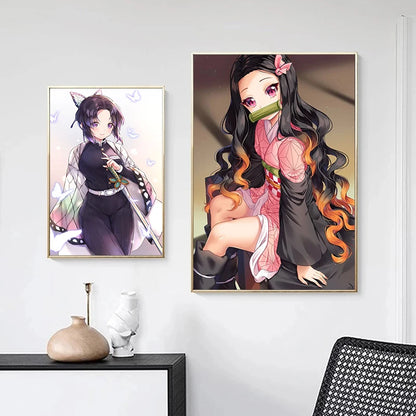 Figure Nezuko Kamado Canvas Painting | Decor | Demon Slayer