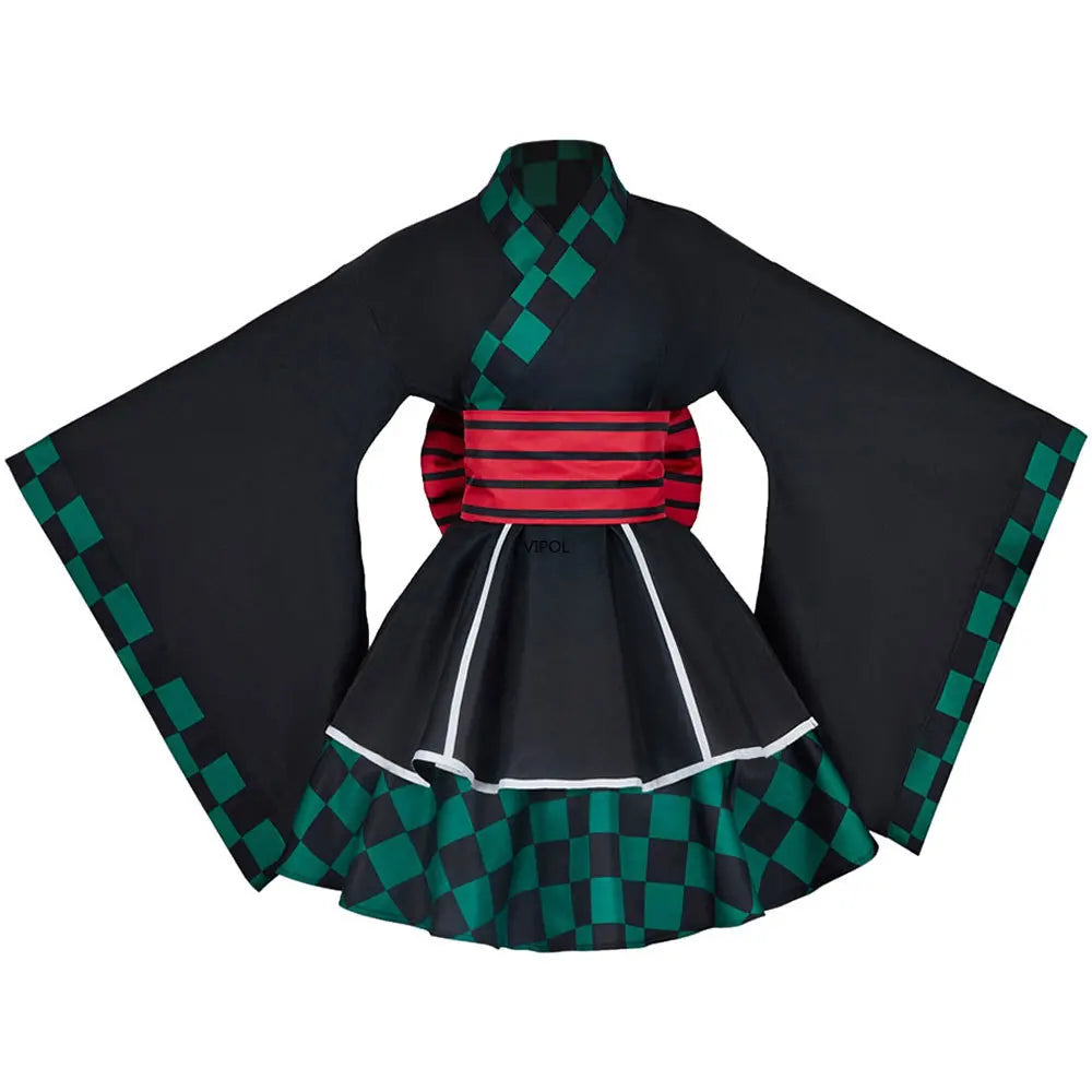 Kimono Maid Dresses Kamado Nezuko Cosplay Costume | Lolita Dress | Demon Slayer