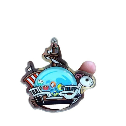 One Piece Luffy Acrylic Keychain Straw Hat Funny Shakable Pendant | Keychain | One Piece