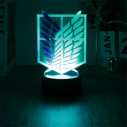 Attack on Titan Figures 3D Lamp LED Night Light | Night Light | Attack on Titan