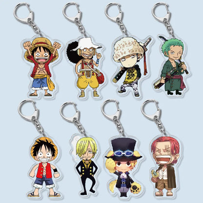 Classic One Piece Collectie Keychain Luffy Zoro Sanji Cijfers Houder Dubbelzijdig Key chain | Keychain | One Piece