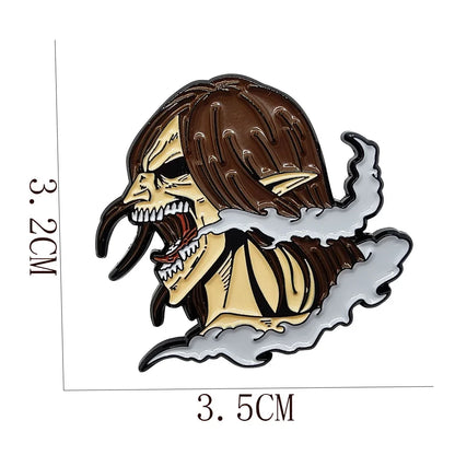 Eren Yeager Shingeki No Kyojin Enamel Pin | Lapel Brooch | Attack on Titan