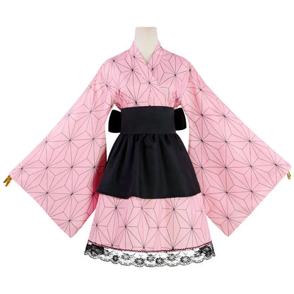 Kimono Maid Dresses Kamado Nezuko Cosplay Costume | Lolita Dress | Demon Slayer