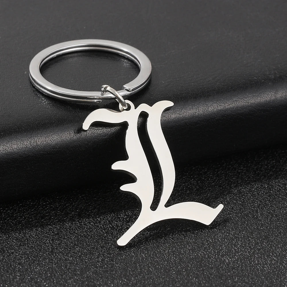 Keychain Letter L Metal Badge | Keychain | Death Note