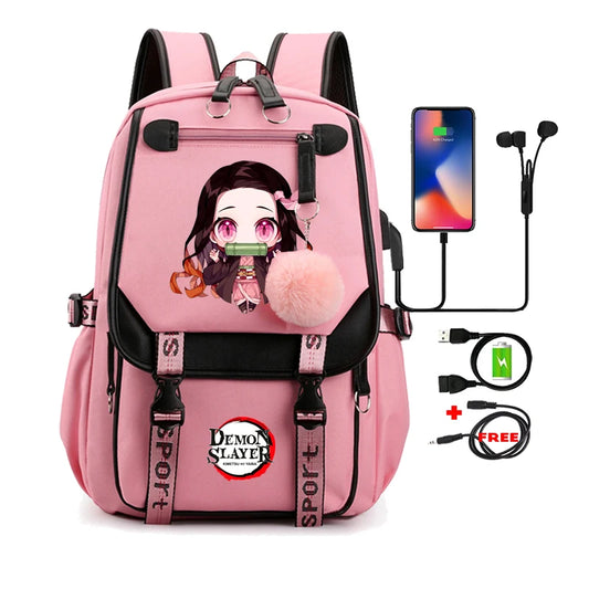 Nezuko Backpacks Canvas Laptop Back Pack | Accessories | Demon Slayer