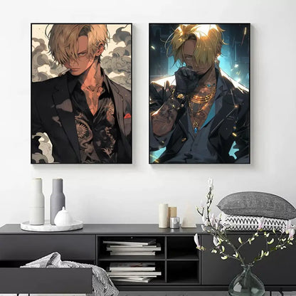 Aesthetic ONE PIECE Vinsmoke Sanji Poster Wall Sticker | Poster | One Piece