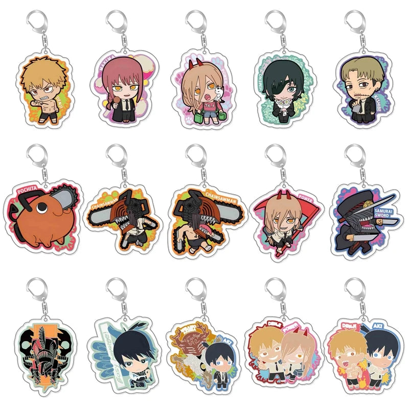 Cosplay Keychain Transparent PVC | Keychain | Chainsaw Man