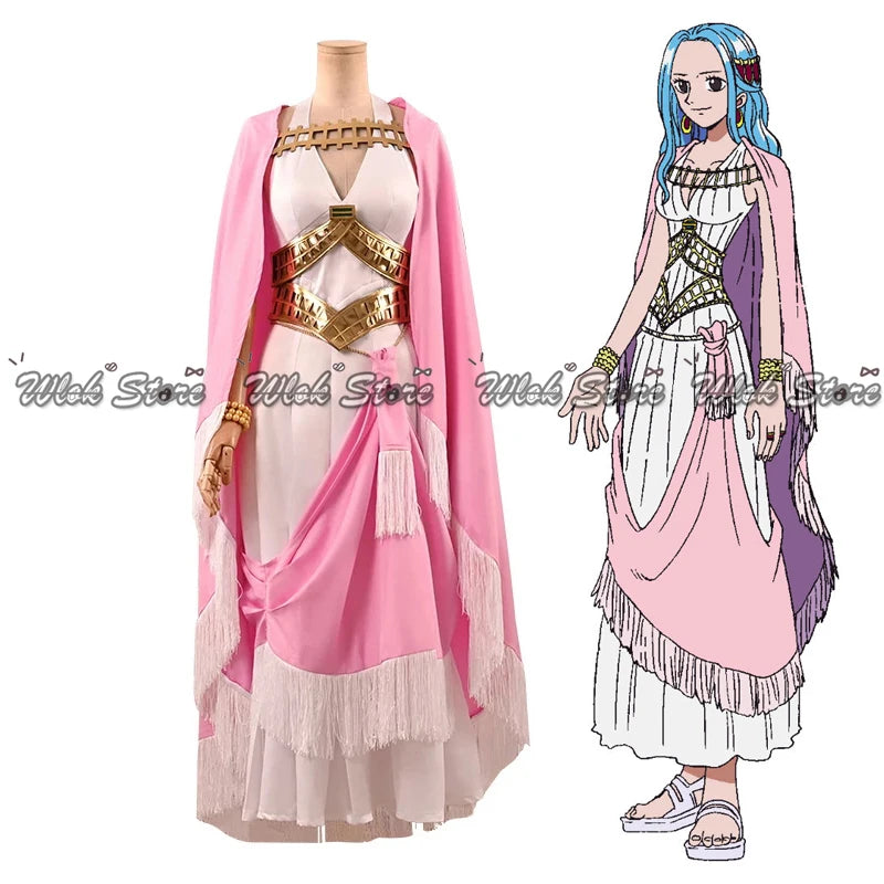 One Piece Cosplay Nefeltari Vivi Princess Elegant Dresses | Costume | One Piece