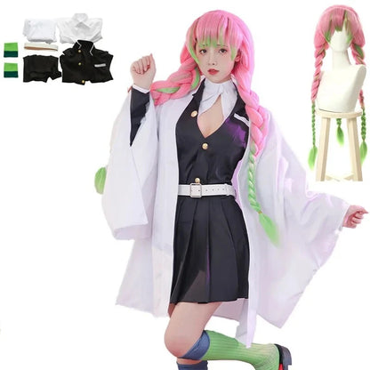 Kanroji Mitsuri Cosplay Kimono Costume | Wig Set | Demon Slayer