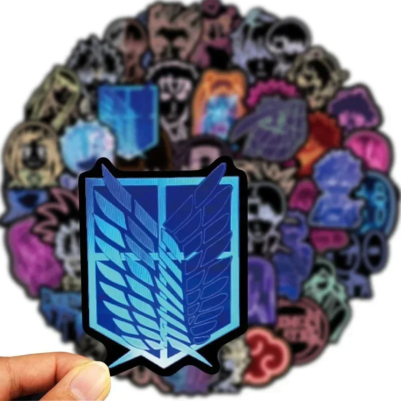 Neon Light Stickers Mix Jujutsu Kaisen Attack on Titan | DIY Stickers | Attack on Titan / Jujutsu Kaisen