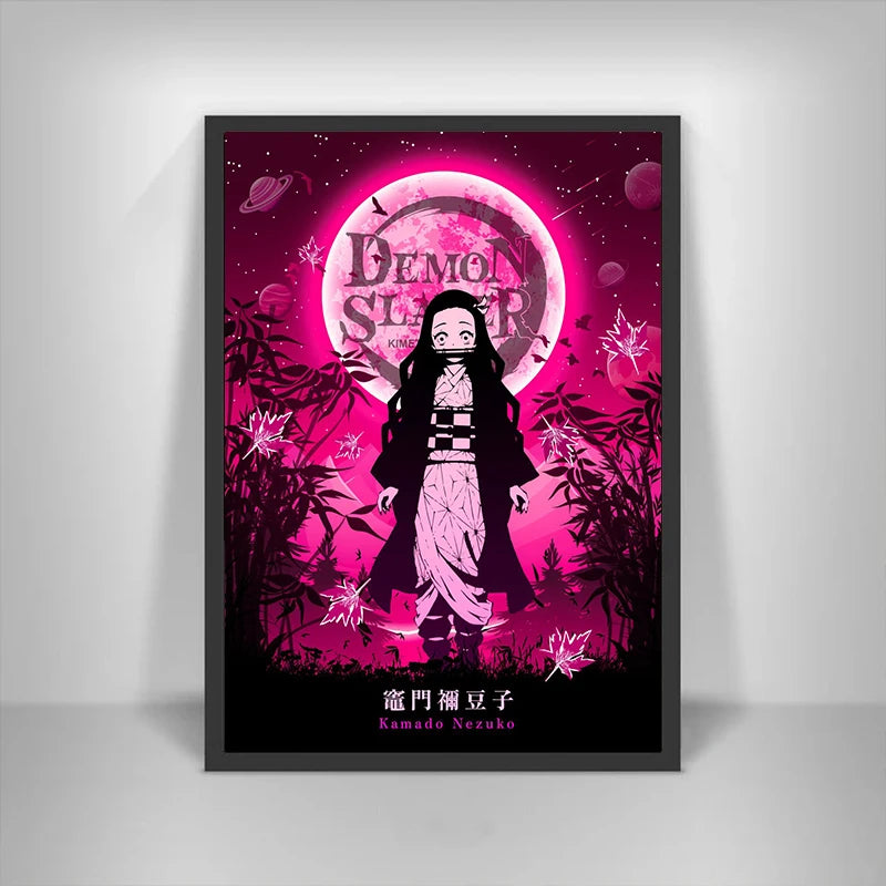 Moon Posters Canvas Painting | Decor | Demon Slayer