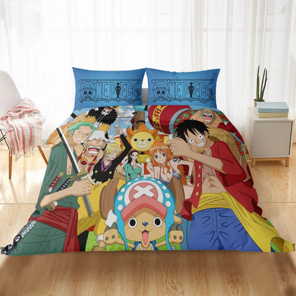 Luffy Bedding Set | Bed Sheet Pillow Case | One Piece