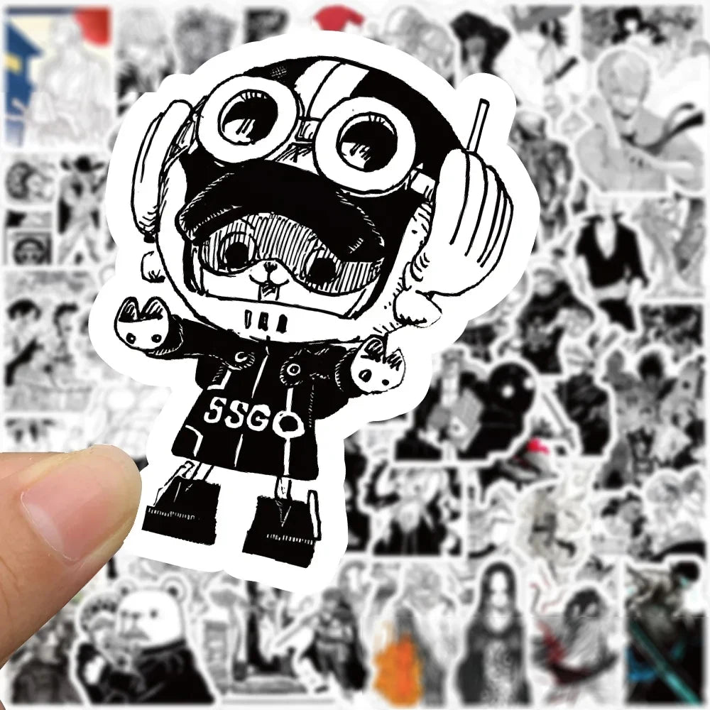 Black White ONE PIECE Stickers | Decal Sticker | One Piece