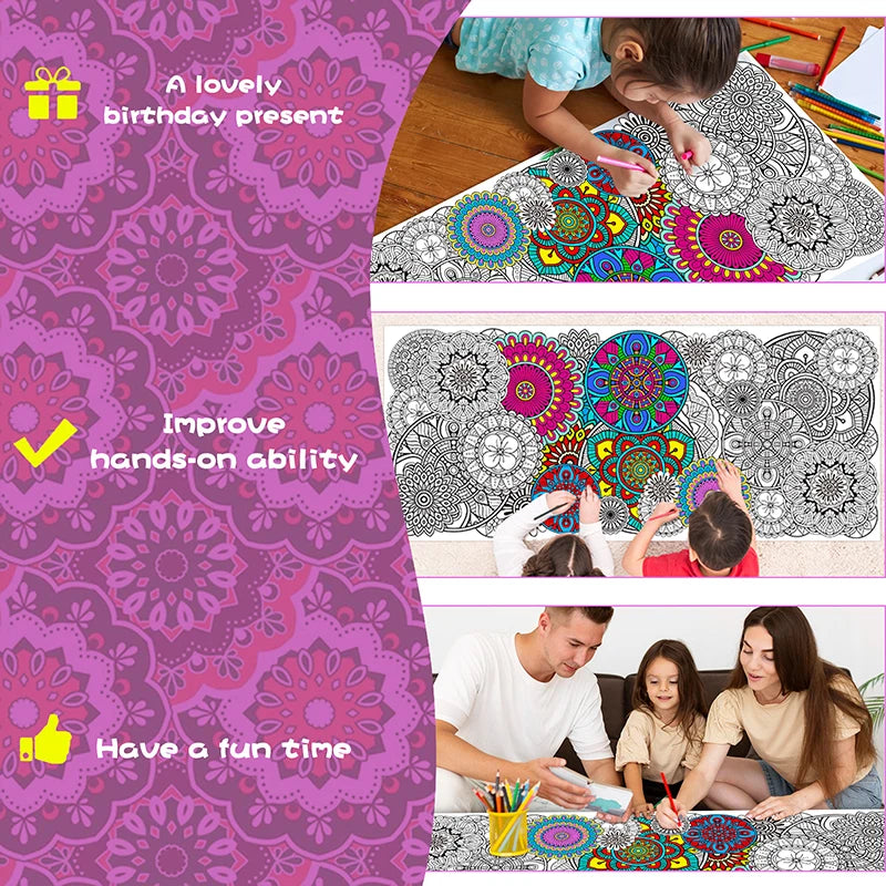 Jumbo Mandala Coloring Poster Color Banner | Poster | One Piece