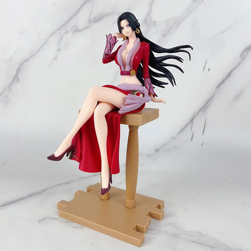 Luffy Ace Nami Hancock Figure | Sitting Posture Action Figure PVC Model Doll Collection | One Piece